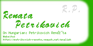 renata petrikovich business card